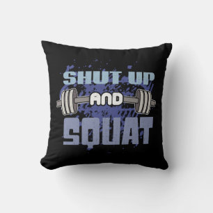 Zwijg en hurk - Beendag - Workout Motivatie Kussen