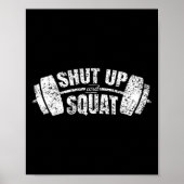 Zwijg en hurktraining Fitness Gym Workout 1 Poster (Voorkant)