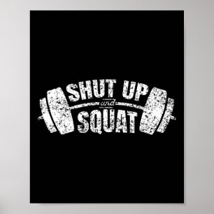Zwijg en hurktraining Fitness Gym Workout 1 Poster