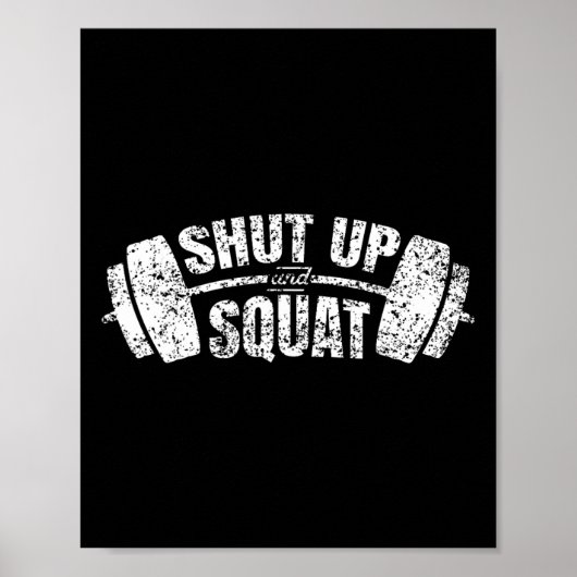 Zwijg en hurktraining Fitness Gym Workout 1 Poster (Voorkant)