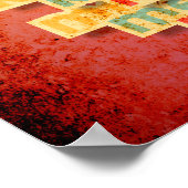 Zwijg en kus me grappige typografie meisjes poster (Hoek)