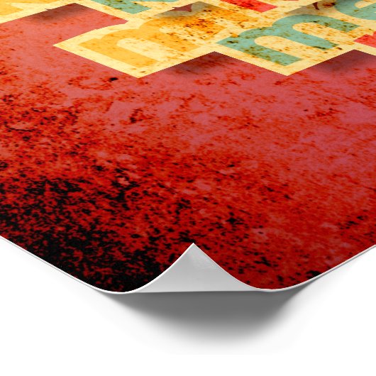 Zwijg en kus me grappige typografie meisjes poster (Hoek)