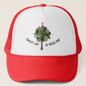 Zwijg en kus me Mistletoe Trucker Pet (Voorkant)