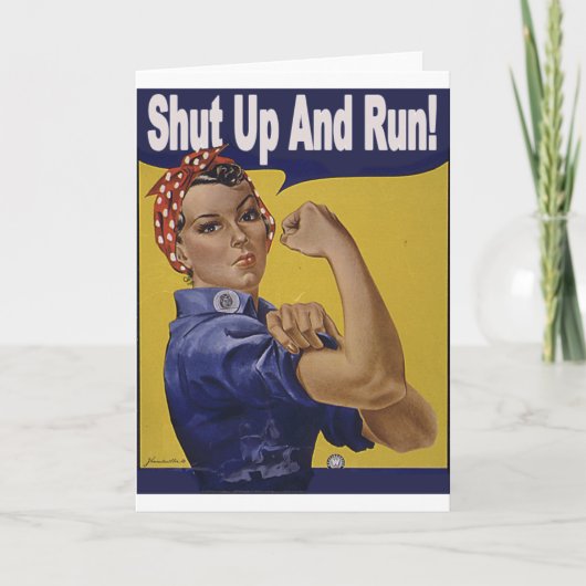 Zwijg en LOOP!!! Kaart (Voorkant)