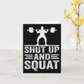 Zwijg en squat grappige training Gym Bodybuilding  Kaart (Gele Bloem)