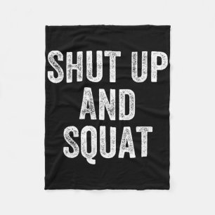 Zwijg en squat Gym Gewichtheffer Bodybuilder Fleece Deken