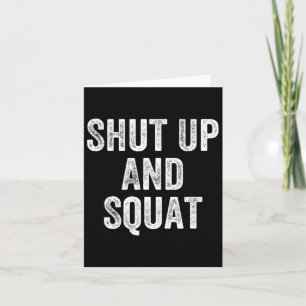 Zwijg en squat Gym Gewichtheffer Bodybuilder Kaart