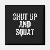 Zwijg en squat Gym Gewichtheffer Bodybuilder Magneet (Voorkant)