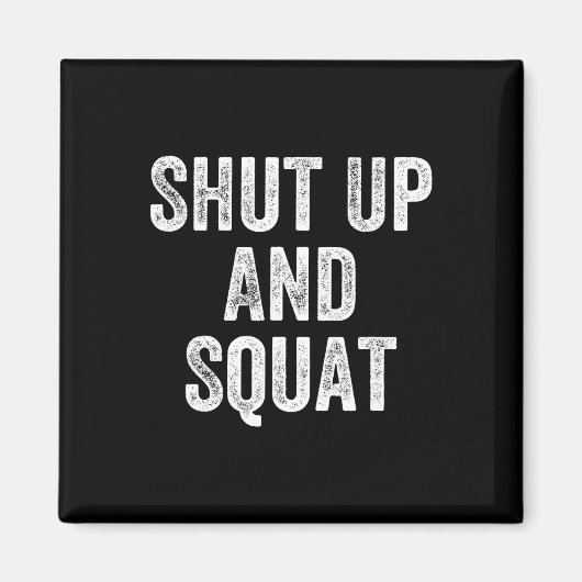 Zwijg en squat Gym Gewichtheffer Bodybuilder Magneet (Voorkant)