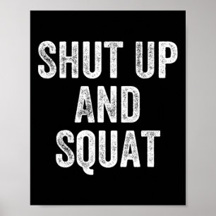 Zwijg en squat Gym Gewichtheffer Bodybuilder Poster