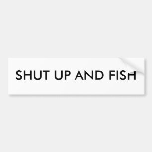Zwijg en vis bumpersticker