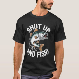 Zwijg en vis grappig vis ontwerp t-shirt