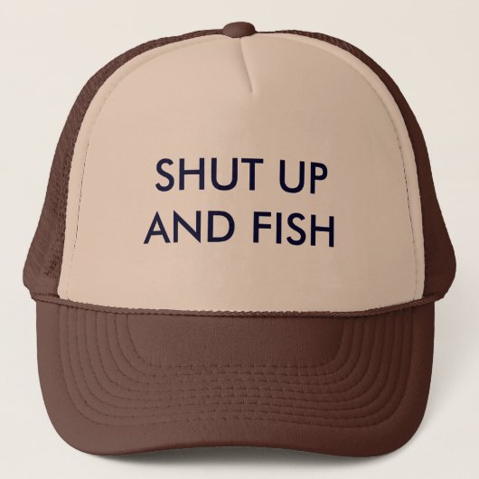 Zwijg en vis trucker pet (Voorkant)