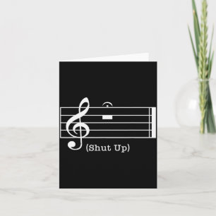 Zwijg geluid muzieknoot grappige muziek liefhebber kaart