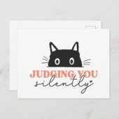 Zwijg grappig Cat Kat beoordelen Briefkaart (Voorkant / Achterkant)