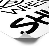 Zwijg, grappig Poster (Hoek)