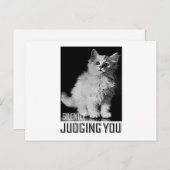 Zwijg je beoordelen briefkaart (Voorkant / Achterkant)