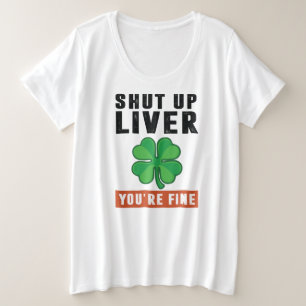 Zwijg lever grote maat t-shirt