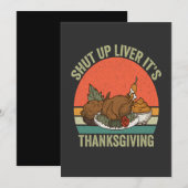 Zwijg Lever Het is Thanksgiving Grappig Turkije Re Kaart (Voorkant / Achterkant)