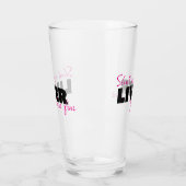 ZWIJG LEVER JE BENT PRIMA Funny Quote Glas (Links)