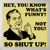 Zwijg niet grappig Poster (Voorkant)