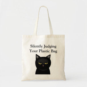 Zwijg oordelen over uw plasticvun-milieuactiviste tote bag