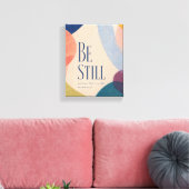 ZWIJG | Psalm 46:10 Christelijk Canvas Afdruk (Insitu (Woonkamer))
