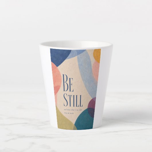 ZWIJG | Psalm 46:10 Christelijk Latte Mok (Voorkant)