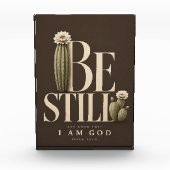 ZWIJG | Psalm 46:10 | Walnoot Fotoblokken (Voorkant)