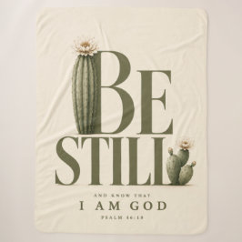 ZWIJG STIL | Crème | Psalm 46:10 Sherpa-deken Sherpa Deken