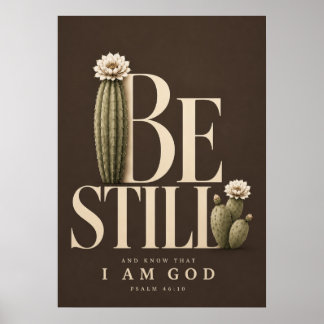 ZWIJG STIL | Psalm 46:10 Christelijke Wanddecorati Poster