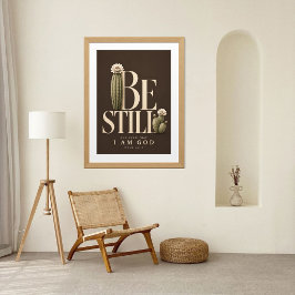 ZWIJG STIL | Psalm 46:10 Christelijke Wanddecorati Poster