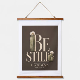 ZWIJG STIL | Psalm 46:10 | Walnoot Hangend Wandkleed