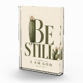 ZWIJG STIL | Psalm 46:10 | Warm Crème Fotoblokken (Rechts)