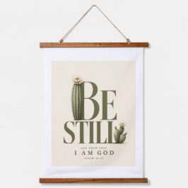 ZWIJG STIL | Psalm 46:10 | Warm Creme Hangend Wandkleed