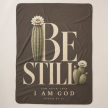 ZWIJG STIL | Walnoot | Psalm 46:10 Sherpa Deken