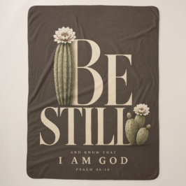 ZWIJG STIL | Walnoot | Psalm 46:10 Sherpa Deken