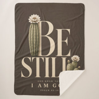 ZWIJG STIL | Walnoot | Psalm 46:10 Sherpa Deken