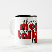 Zwijg uw mond Mok (Voorkant links)