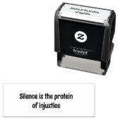 Zwijgen is een eiwit van onrecht  zelfinktende stempel (In situ)