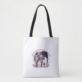 Zwijgend oordelen over Elephant Floral Art Tote Bag