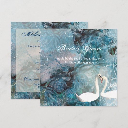 zwijn blauwgroen roze kaart (Voorkant / Achterkant)