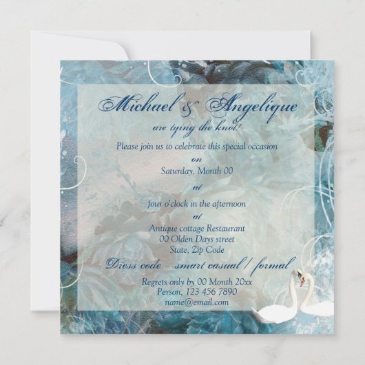 zwijn blauwgroen roze kaart (Achterkant)