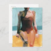 zwijn - Rode zwembroek Briefkaart (Voorkant / Achterkant)