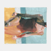  zwijn - Rode zwembroek Fleece Deken (Voorkant (Horizontaal))