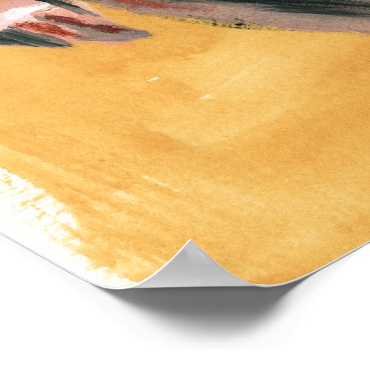  zwijn - Rode zwembroek Poster (Hoek)