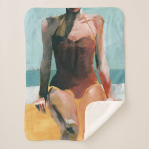 zwijn - Rode zwembroek Sherpa Deken