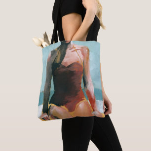 zwijn - Rode zwembroek Tote Bag