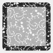 zwijn vierkante sticker (Voorkant)