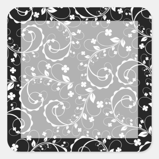 zwijn vierkante sticker (Voorkant)